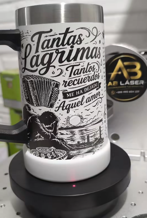 VASO CHOPERO PERSONALIZADO — Grabado láser 360 con presición