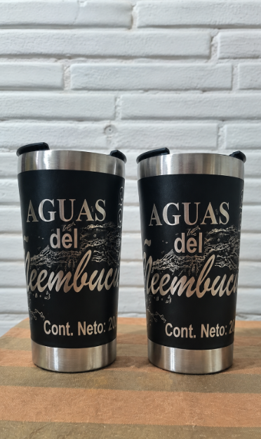 VASOS TERMICOS AGUAS DEL ÑEEMBUCÚ — Grabado láser para empresa
